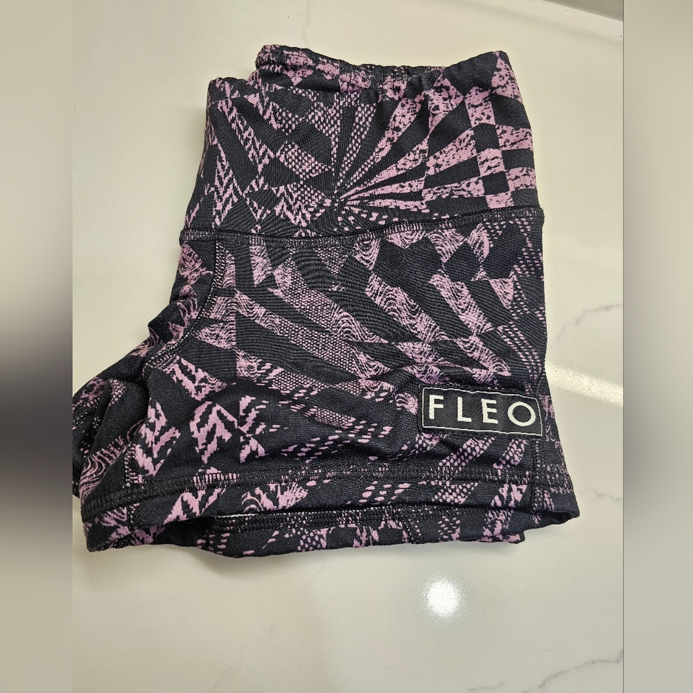 Fleo Black and Pink Workout Shorts